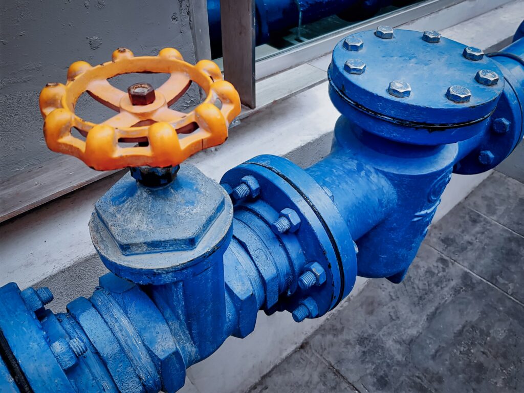 Blue Piping Equipment for Water Supply System